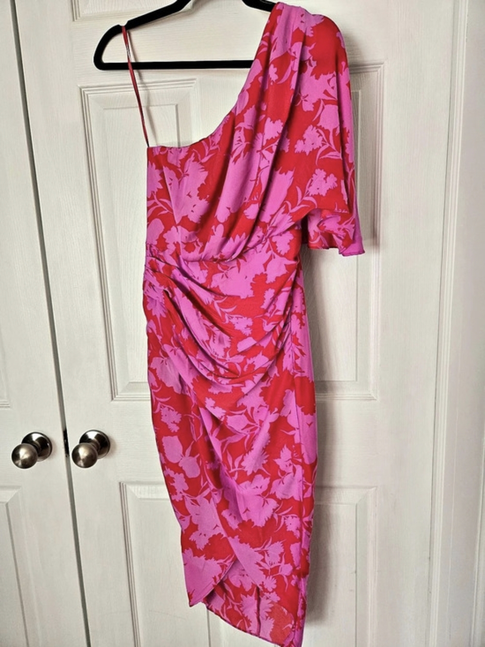 Do+Be Floral Midi Dress One Shoulder NWT